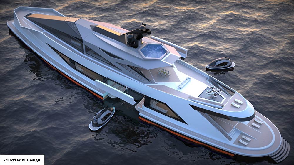 white yatch on water