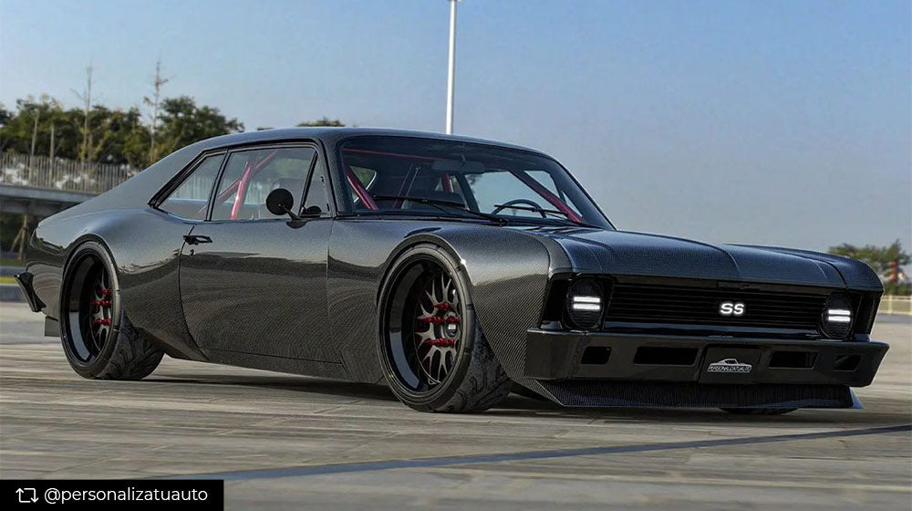 This Chevy Nova SS Wrapped With Carbon Fiber Defies Muscle Car Carbon