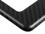 Carbon Fiber License Plate Frame - 2 Holes Wide Bottom - Matte Finish