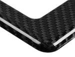 Carbon Fiber License Plate Frame - 2 Holes Wide Bottom - Gloss Finish