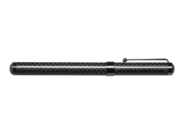 Ash carbon fiber rollerball pen, closed