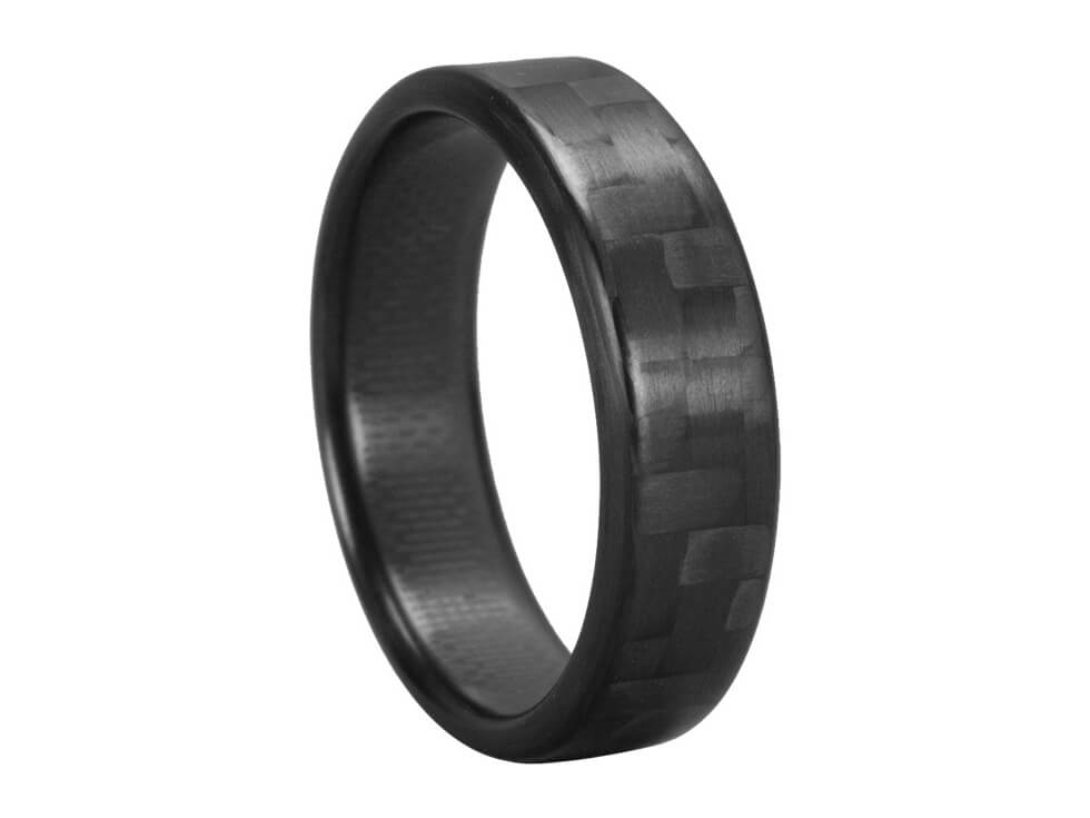 Ultra Carbon Fiber Ring - Narrow / Polished