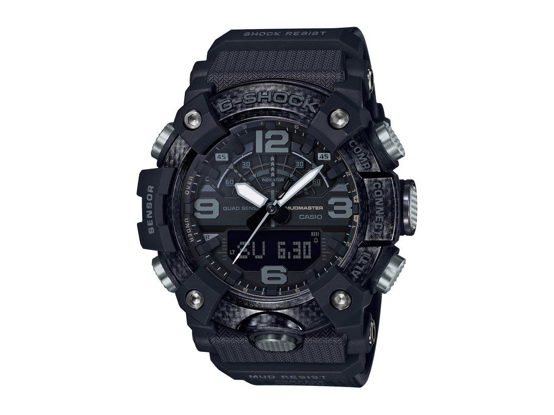 Casio G-SHOCK Mudmaster Black GGB100-1B watch, face