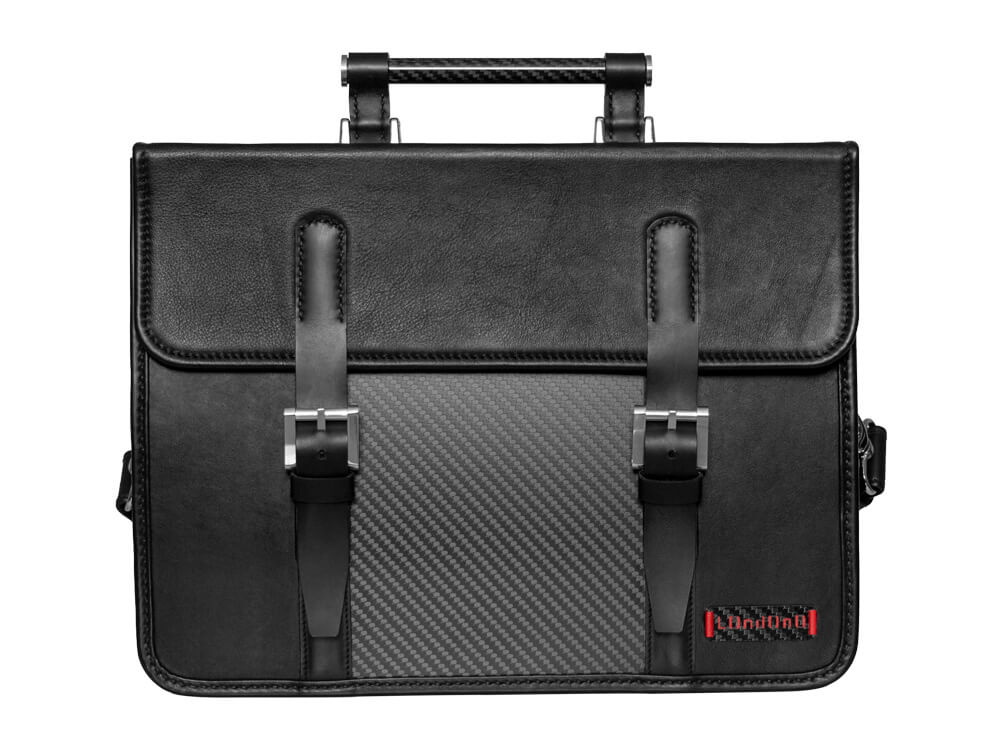 Londono Boston Carbon Fiber and Leather Business Bag – Carbon