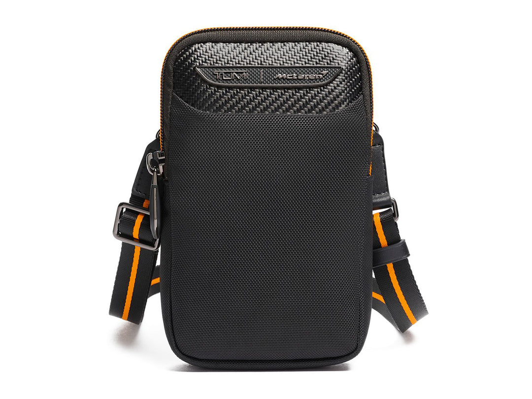 TUMI | McLaren Fuel Small Crossbody, front#color_black-with-papaya