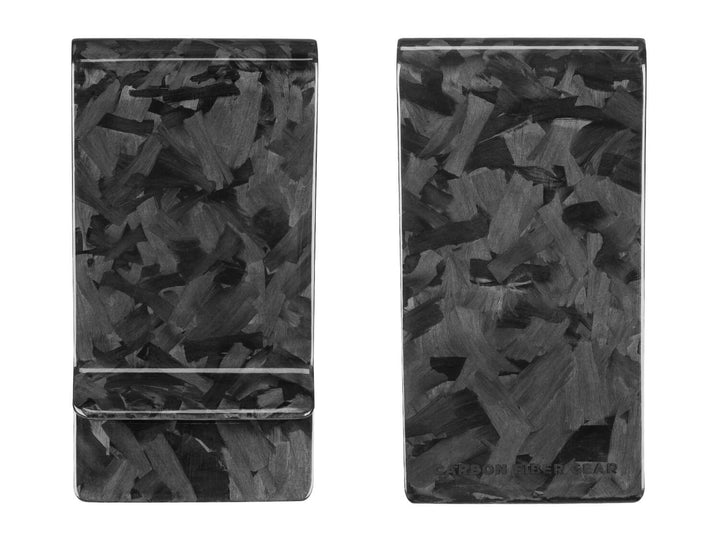 Forged Carbon Fiber Money Clip, front back