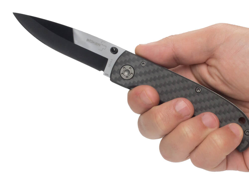 Boker Plus Anti-Grav Carbon Fiber / Ceramic Pocketknife, in hand