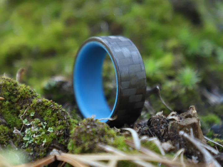 Blue racer ring in nature