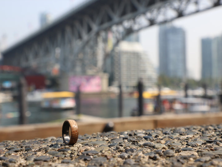 Distiller carbon fiber whiskey ring cityscape