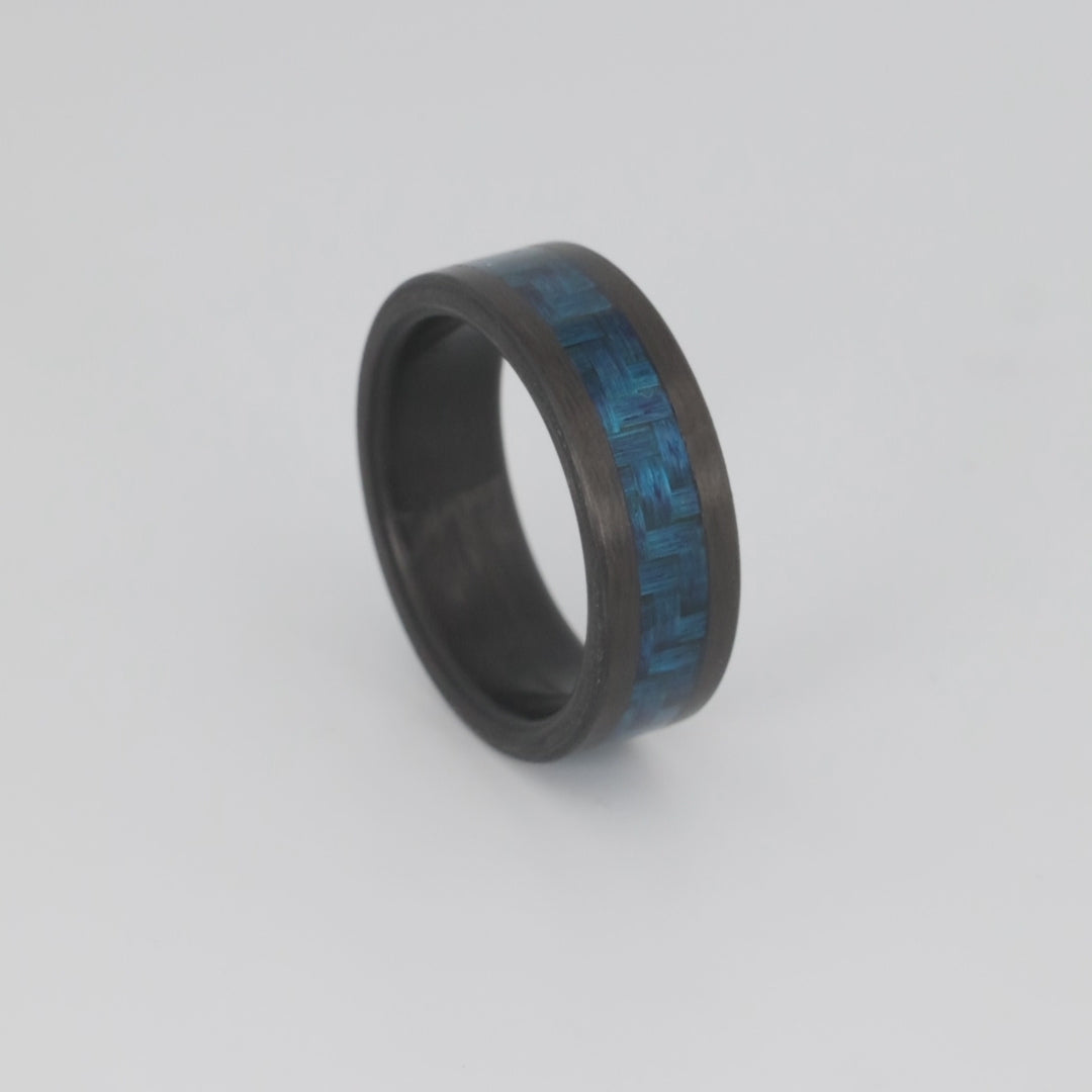 Anakin Titanium & Blue Carbon Fiber Ring 360 video
