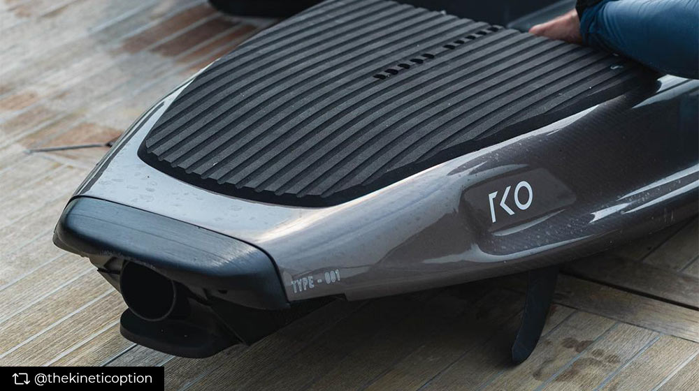 The New Electric Surfboard Kinetic Option TKO 001 Can Go as Fast as 34 Mph