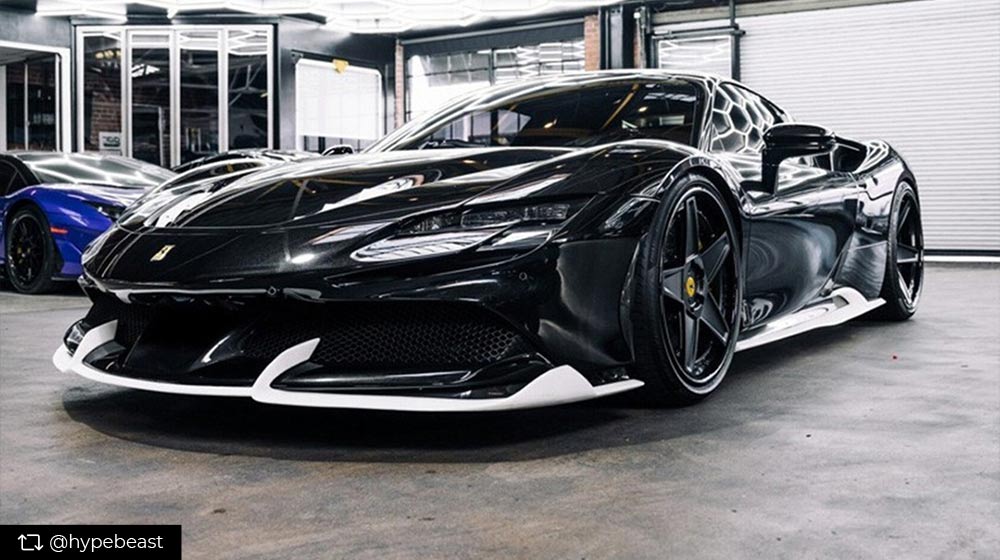 First Look at Ferrari Hybrid SF90 Stradale's New Carbon Fiber Body Kit by 1016 Industries