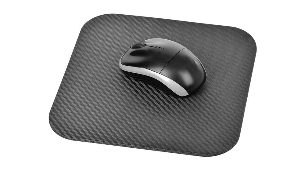 mousepad with the mouse on top  | feature | 4 Reasons Why A Carbon Fiber Mouse Pad Is What You Need