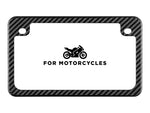 Carbon Fiber Motorcycle License Plate Frame - 2 Holes - Gloss Finish