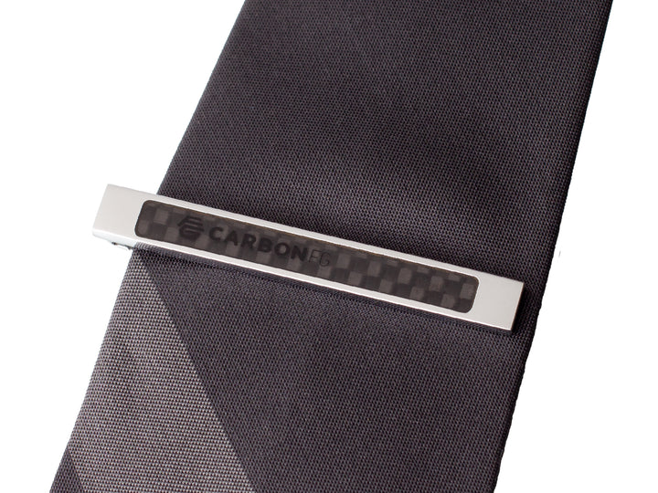 CarbonFG carbon fiber & stainless steel tie clip on tie