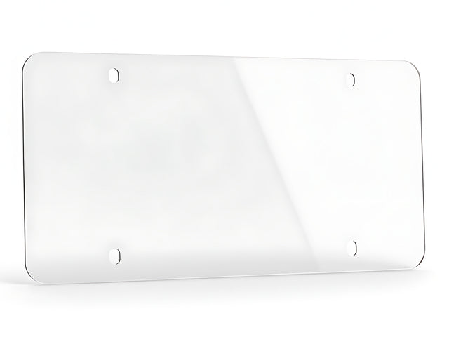 Clear license plate shield with UV and scratch-resistant coating by CarbonFG