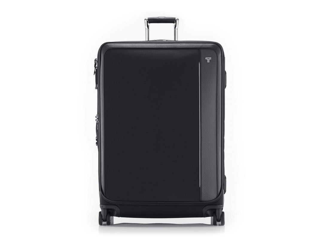 TUMI Arrivé 29-inch extended trip packing case with carbon fiber panel and 4-wheel spinner system front view