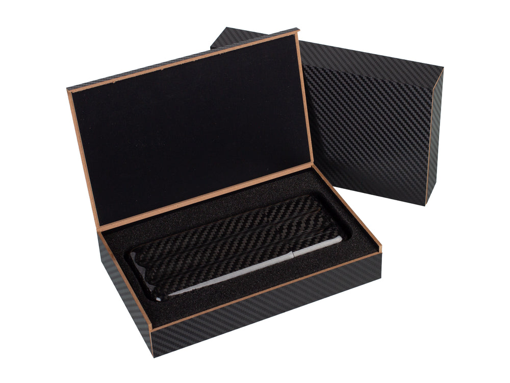 CarbonFG 3-finger cigar case in carbon fiber gift box