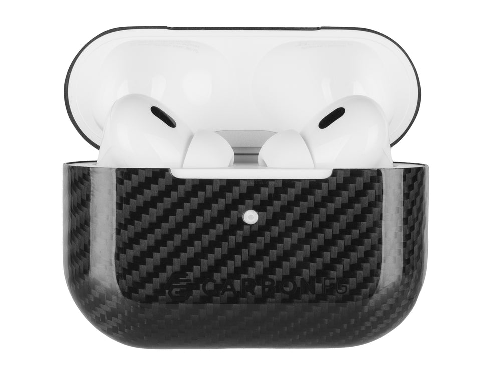 Real carbon fiber case for AirPods Pro (2nd generation), front open
