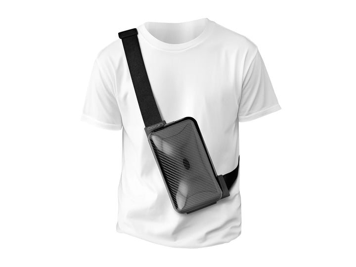 Ogon carbon fiber phone back on a t-shirt