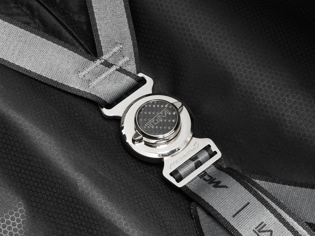 TUMI | McLaren Aero International Expandable 4 Wheel Carry-On, up close inside#color_papaya