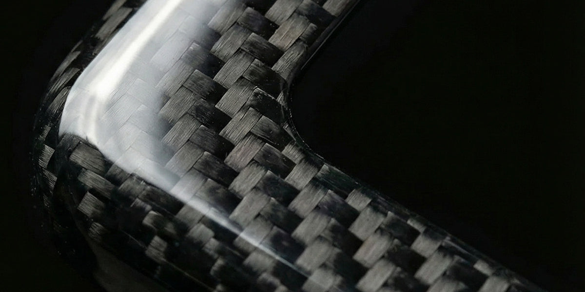 Real carbon fiber twill weave up close