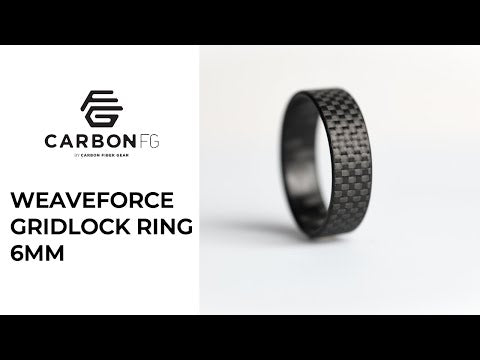 CarbonFG WeaveForce Gridlock 6mm Carbon Fiber Ring | 360° Spin