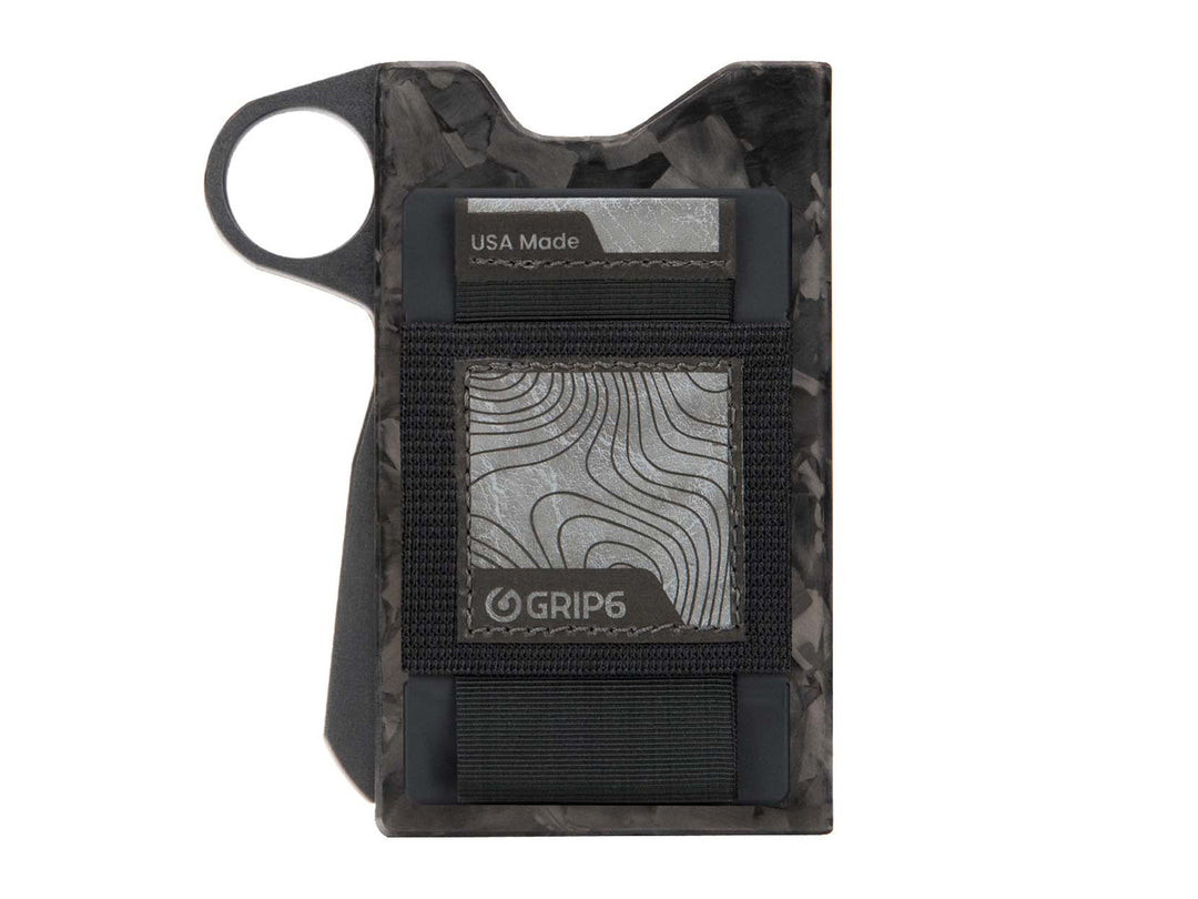 Grip6 forged carbon fiber wallet with loop and moneyband