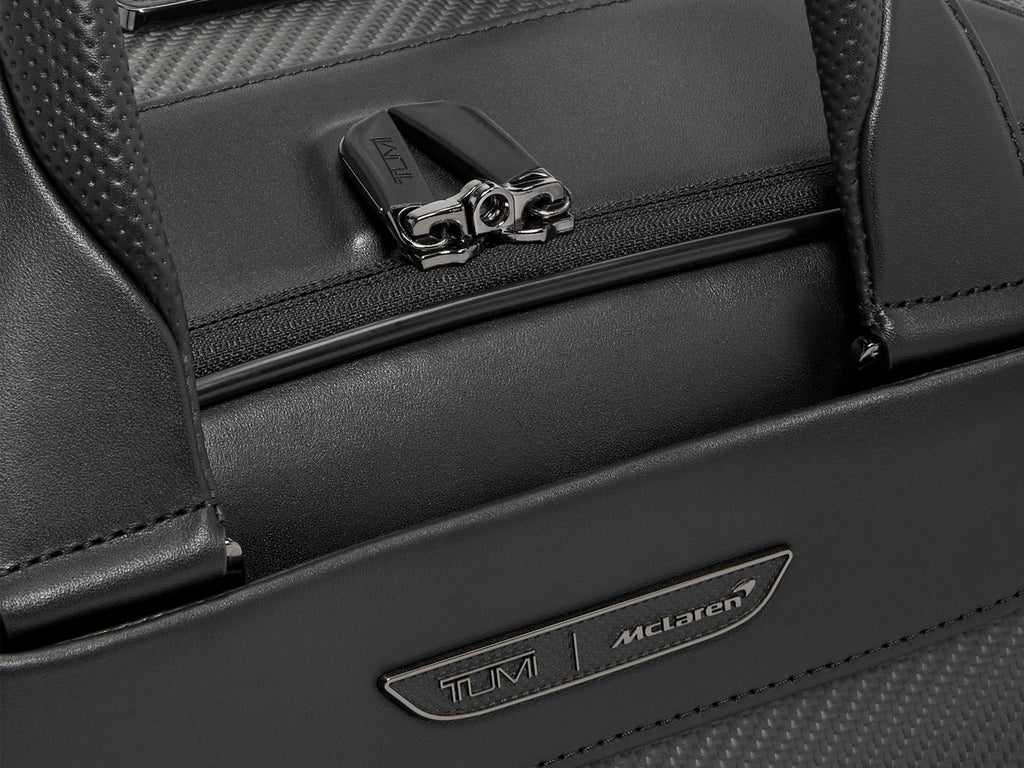 TUMI | McLaren Quantum Duffle - Black Edition, up close