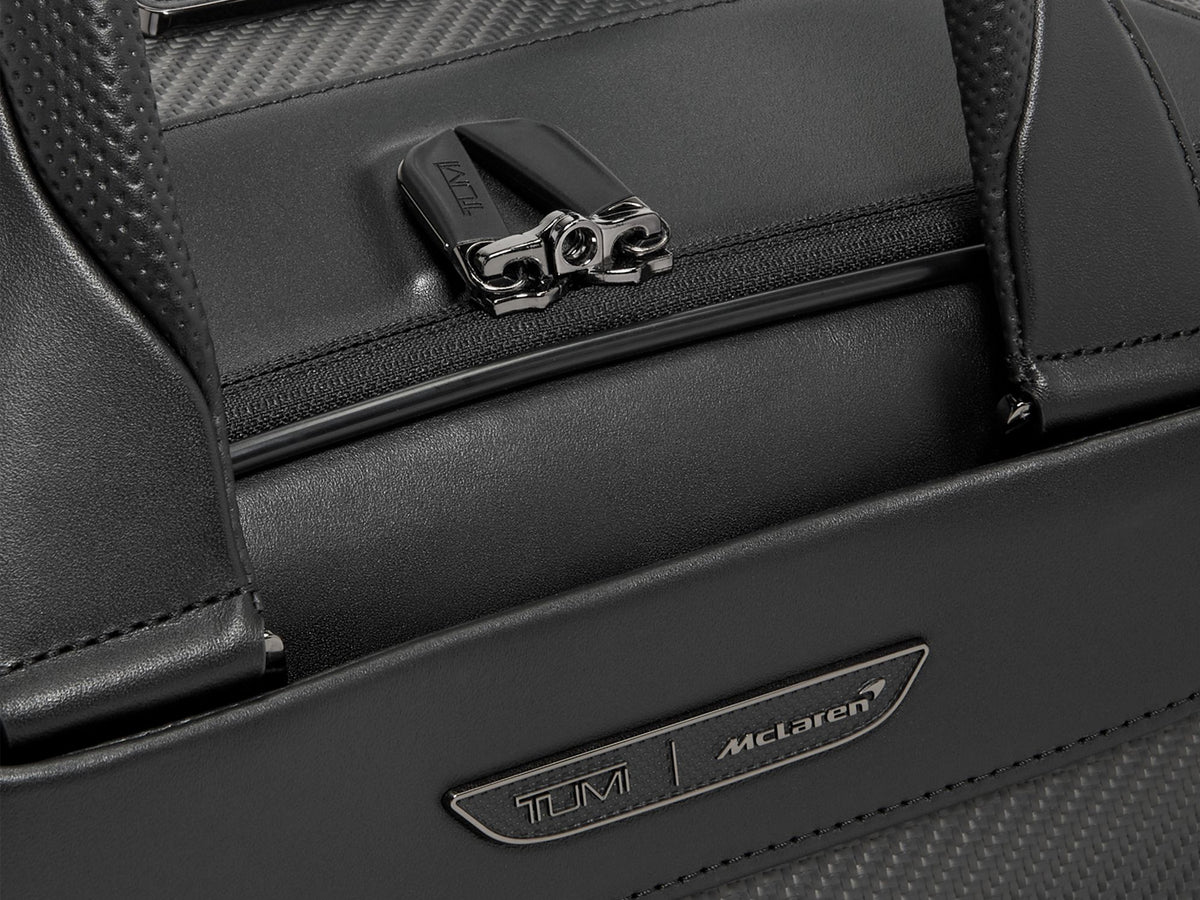 TUMI | McLaren Quantum Duffle - Black Edition, up close