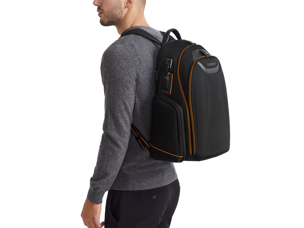 TUMI | McLaren Paddock Backpack, lifestyle wearing on back