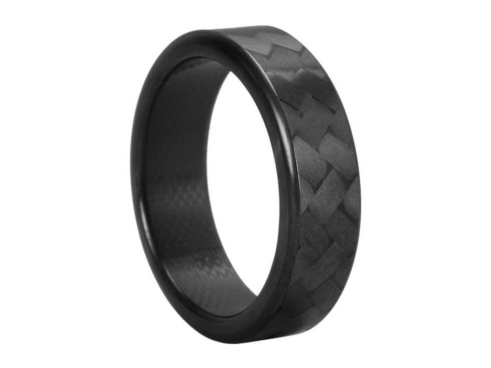 Ultra Carbon Fiber Ring - Forty Five Narrow / Polished