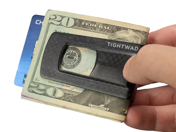 Tightwad Money Clip in Carbon Fiber#N#– Carbon Fiber Gear Tightwad Money Clip in Carbon Fiber#N#– Carbon Fiber Gear