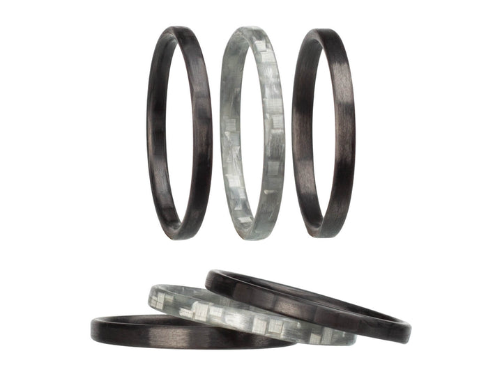 Stackable carbon fiber rings