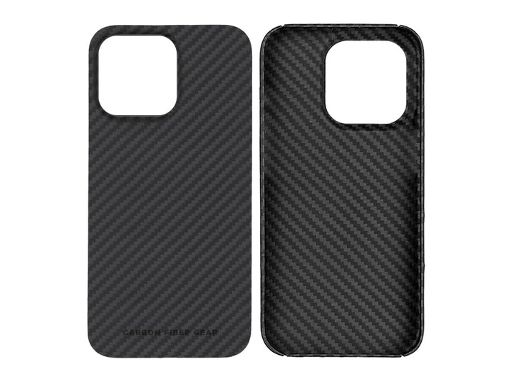 CarboKev 100% Aramid Fiber Case for iPhone 14 Pro Max, front and inside