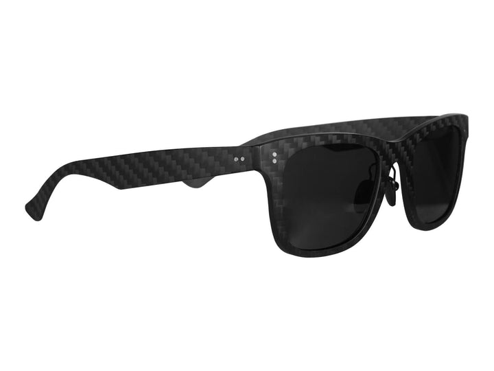 Carbon fiber sunglasses, front quarter