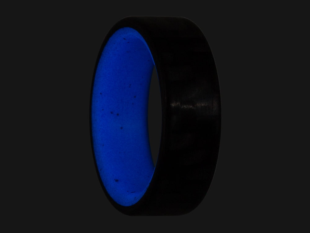 Blue Racer Carbon Fiber Glow Ring by Element Ring Co.