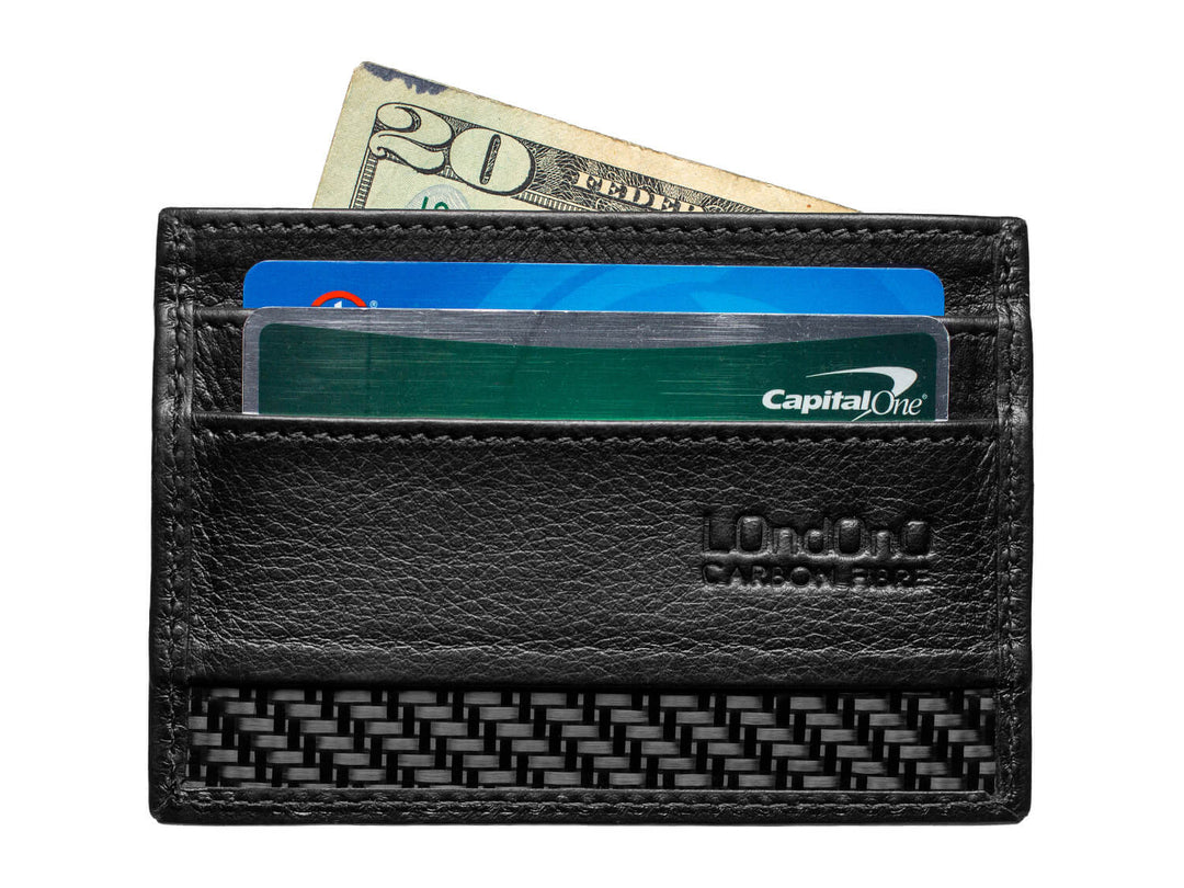Londono Carbon Fiber Wallet - Card Holder Leather | Slim Minimalist RFID Blocking Wallet | Premium Mens Carbon Fiber Style | Carbon Fiber Gear Londono Carbon Fiber Wallet - Card Holder Leather | Slim Minimalist RFID Blocking Wallet | Premium Mens Carbon Fiber Style | Carbon Fiber Gear