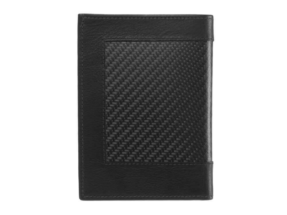 Londono carbon fiber and leather passport wallet, back