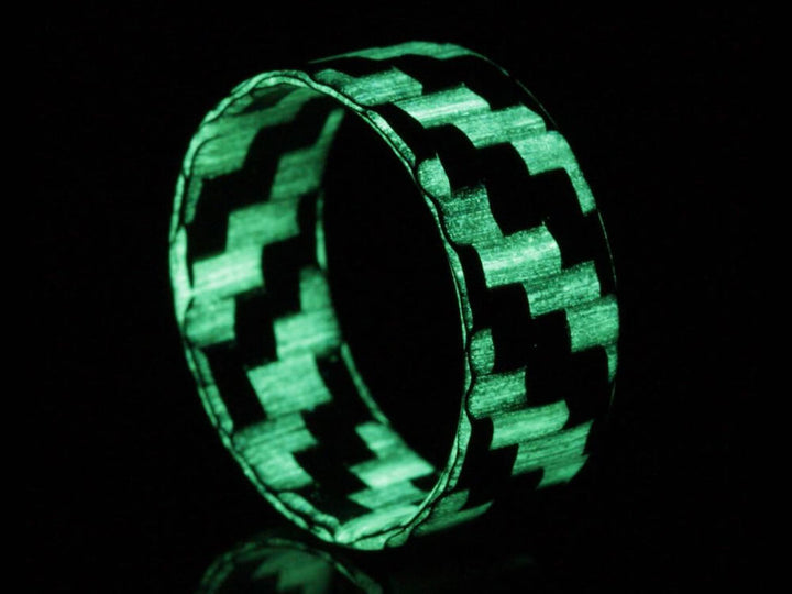 Lumineer Carbon Fiber & ChromaGlow Ring by Element Ring Co.