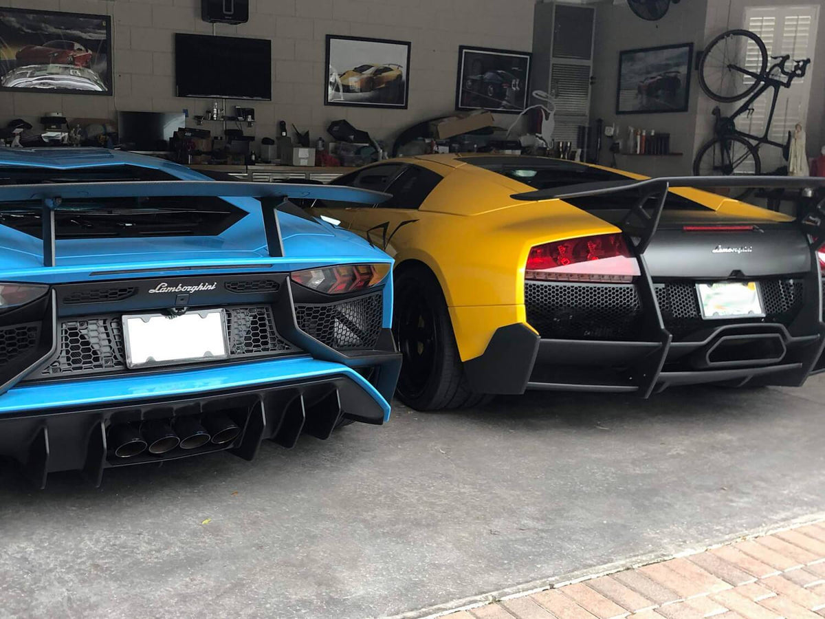 TagArmur Carbon Fiber License Plate Frame on Lamborghini's