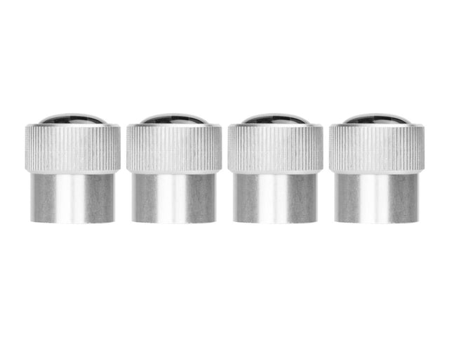 Carbon Fiber Valve Stem Caps - Premium Aluminum in black, side view