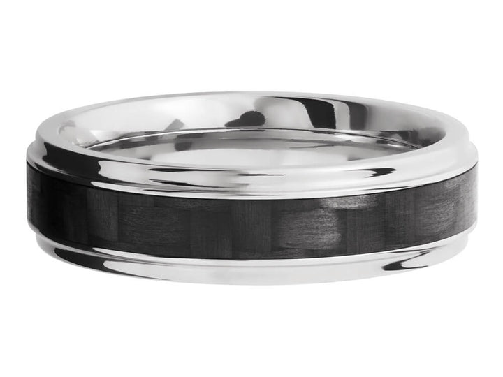 6mm Titanium Grooved Edge Ring With 3mm Real Carbon Fiber Inlay down