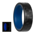 Blue Racer Carbon Fiber Glow Ring