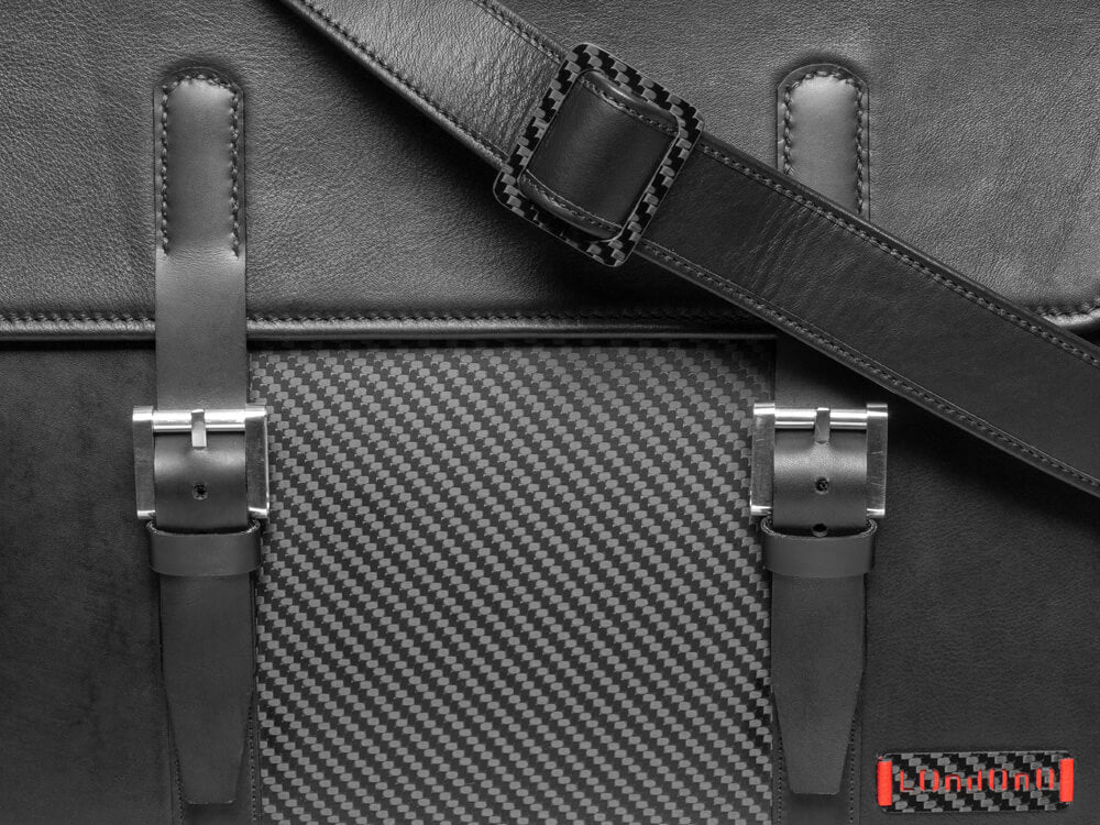 Londono Boston Carbon Fiber and Leather Business Bag