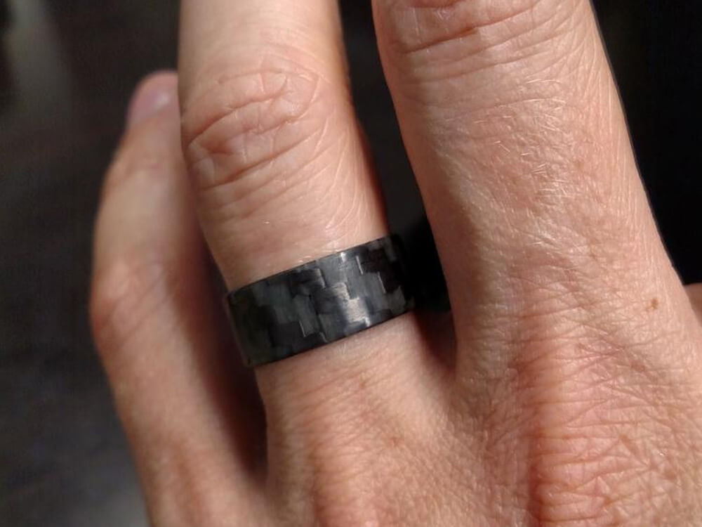 Lumineer Carbon Fiber & ChromaGlow Ring by Element Ring Co. - on hand