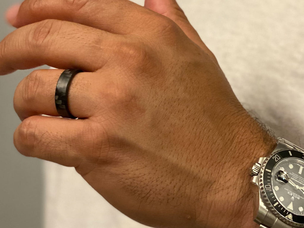 Oliver Paul Monterey Matte Carbon Fiber Ring