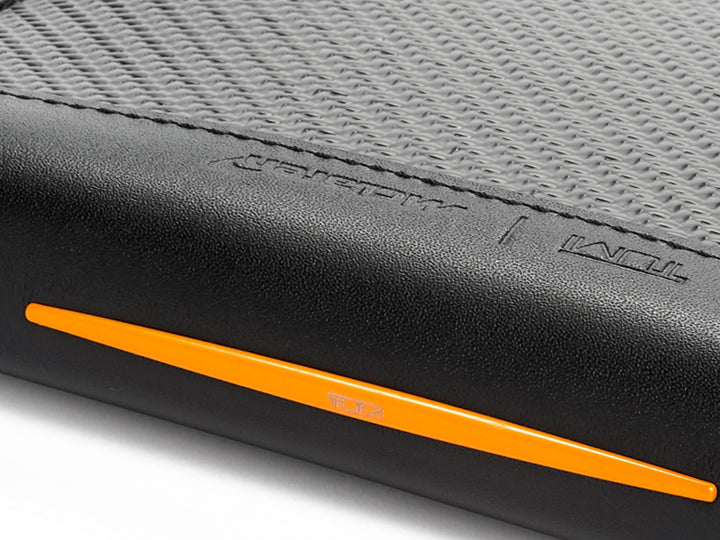 TUMI | McLaren Carbon Fiber Passport Cover, up close