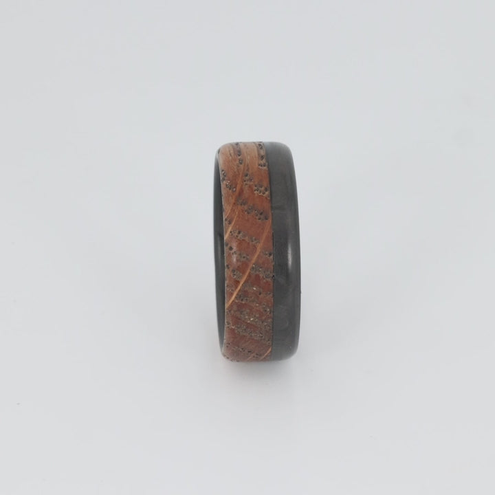 The Old Fashioned 70/30 Carbon Fiber & Reclaimed Whiskey Barrel Ring 360 video