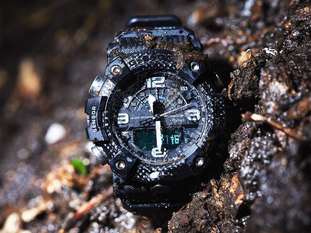 Casio G-SHOCK Mudmaster Black GGB100-1B watch, dirty